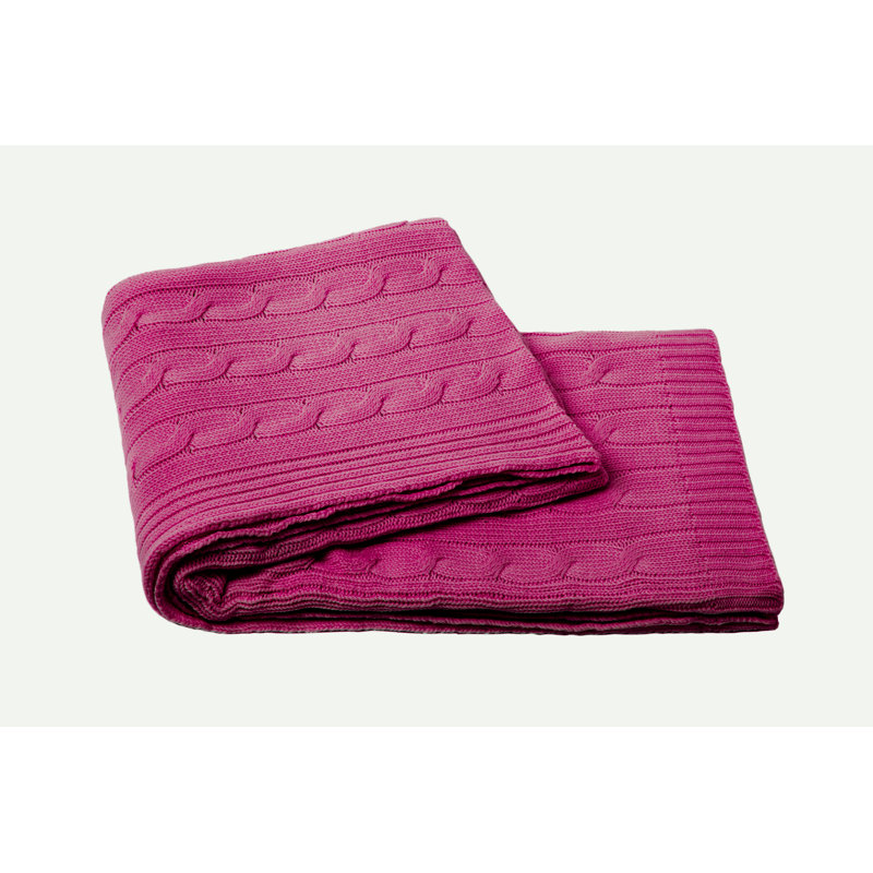 Cashmere Collection Cable Knit Cashmere Blend Throw & Reviews Wayfair